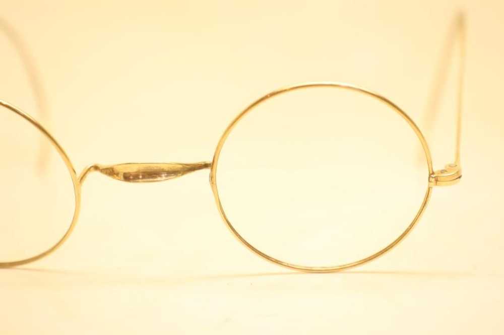 Antique Round Windsor Eyeglasses 38mm Vintage Fra… - image 3