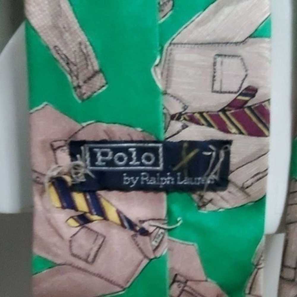 Vintage Polo by Ralph Lauren Shirt Patterned Tie - image 5