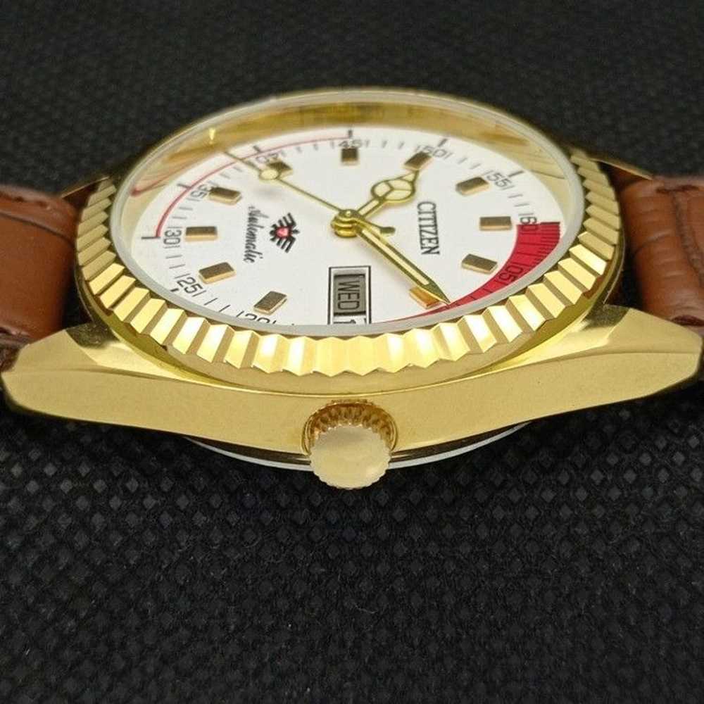 Vintage 1979 Citizen Automatic Mens Gold Watch W/… - image 5