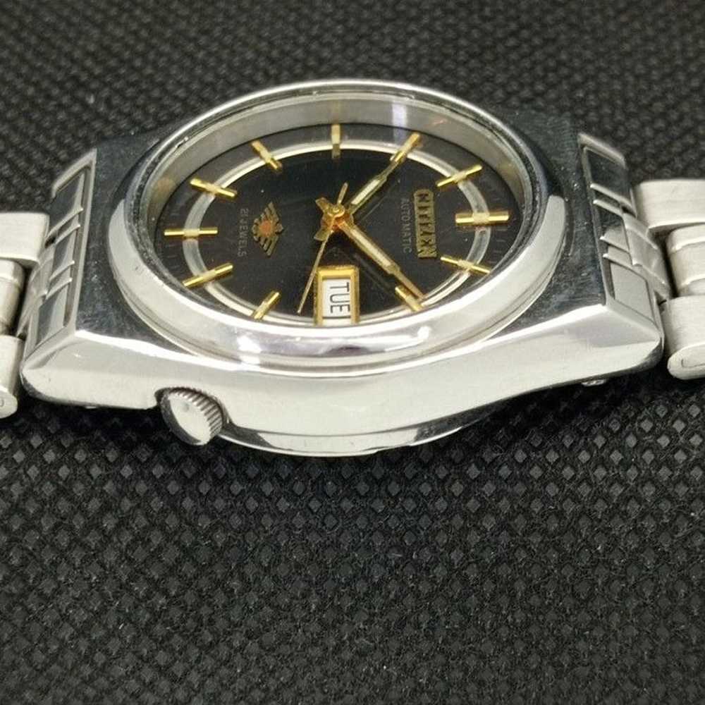 Vintage 1984 Citizen Automatic Mens Silver Watch … - image 5