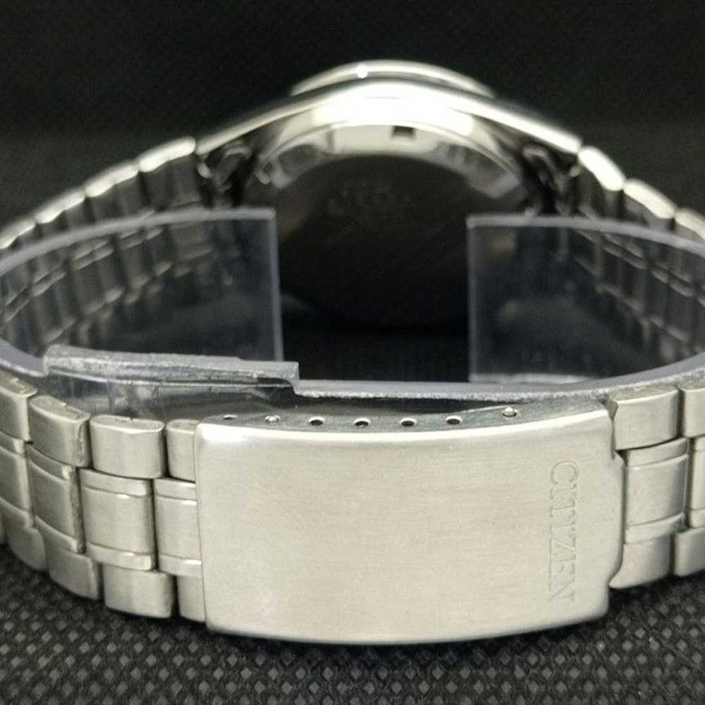 Vintage 1982 Citizen Automatic Mens Silver Watch … - image 2