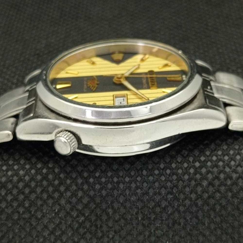 Vintage 1982 Citizen Automatic Mens Silver Watch … - image 5