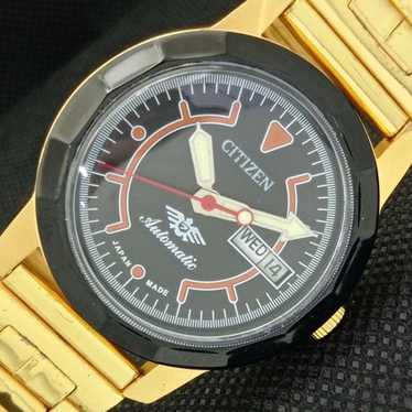 Vintage 1970 Citizen Automatic Mens Gold Watch W/… - image 1