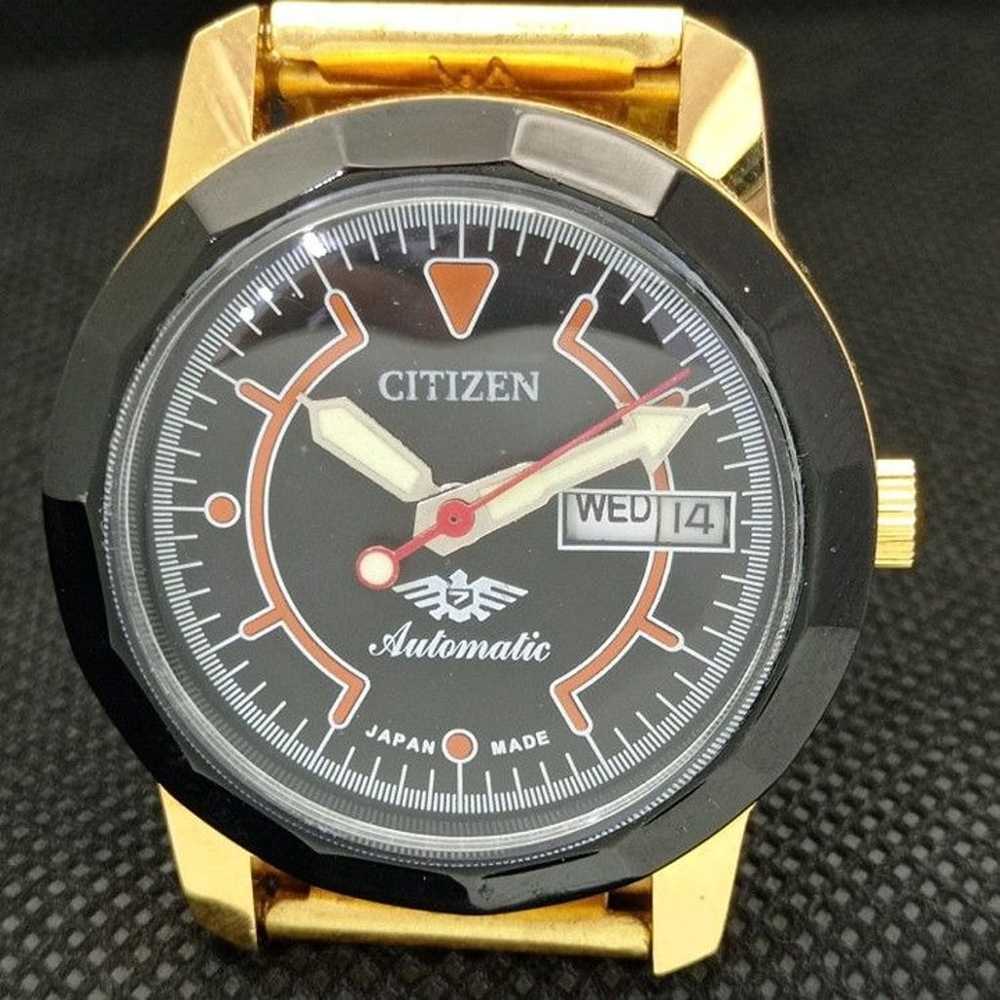 Vintage 1970 Citizen Automatic Mens Gold Watch W/… - image 3