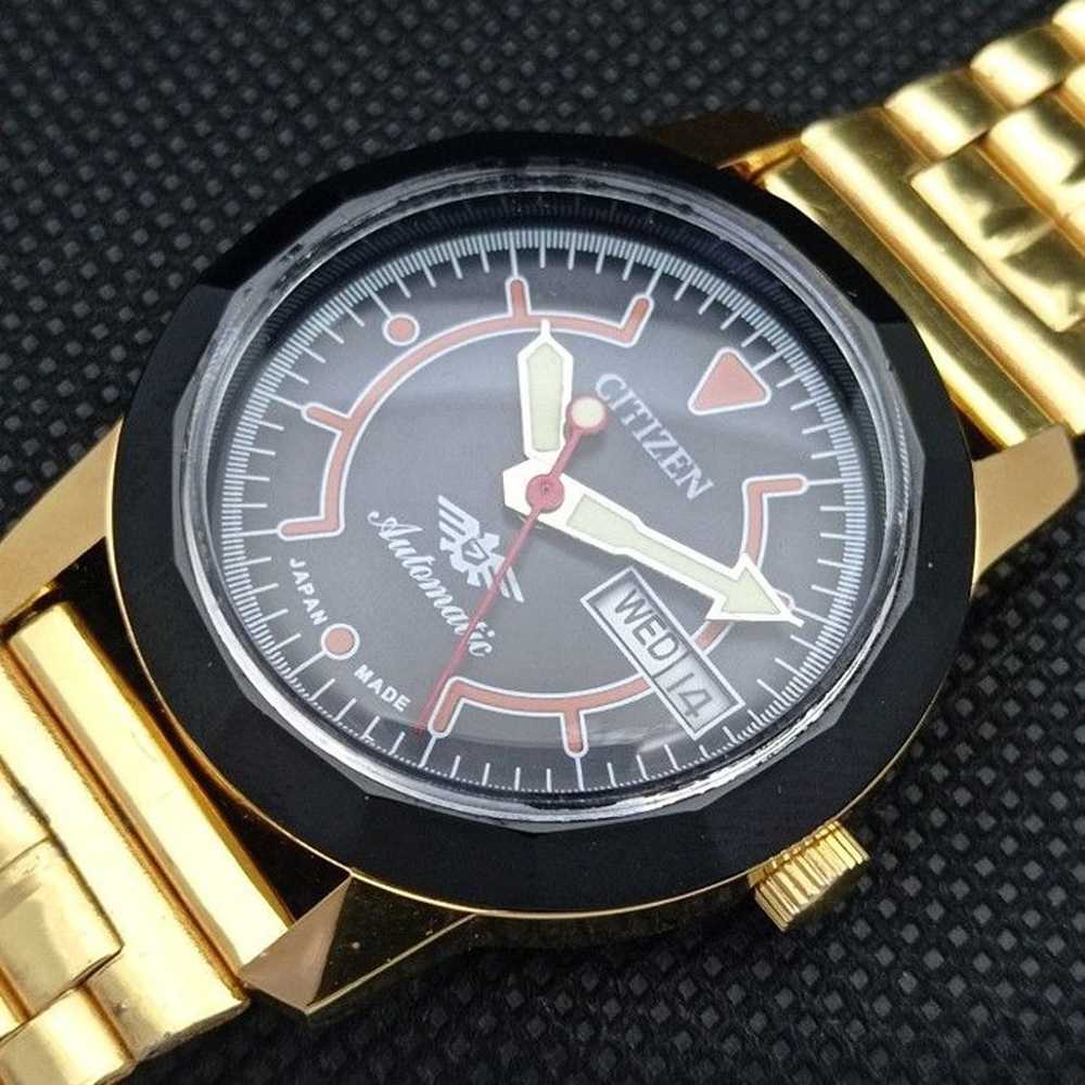 Vintage 1970 Citizen Automatic Mens Gold Watch W/… - image 6