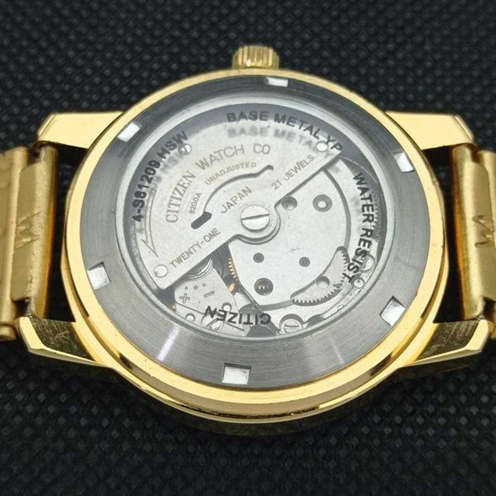 Vintage 1970 Citizen Automatic Mens Gold Watch W/… - image 8