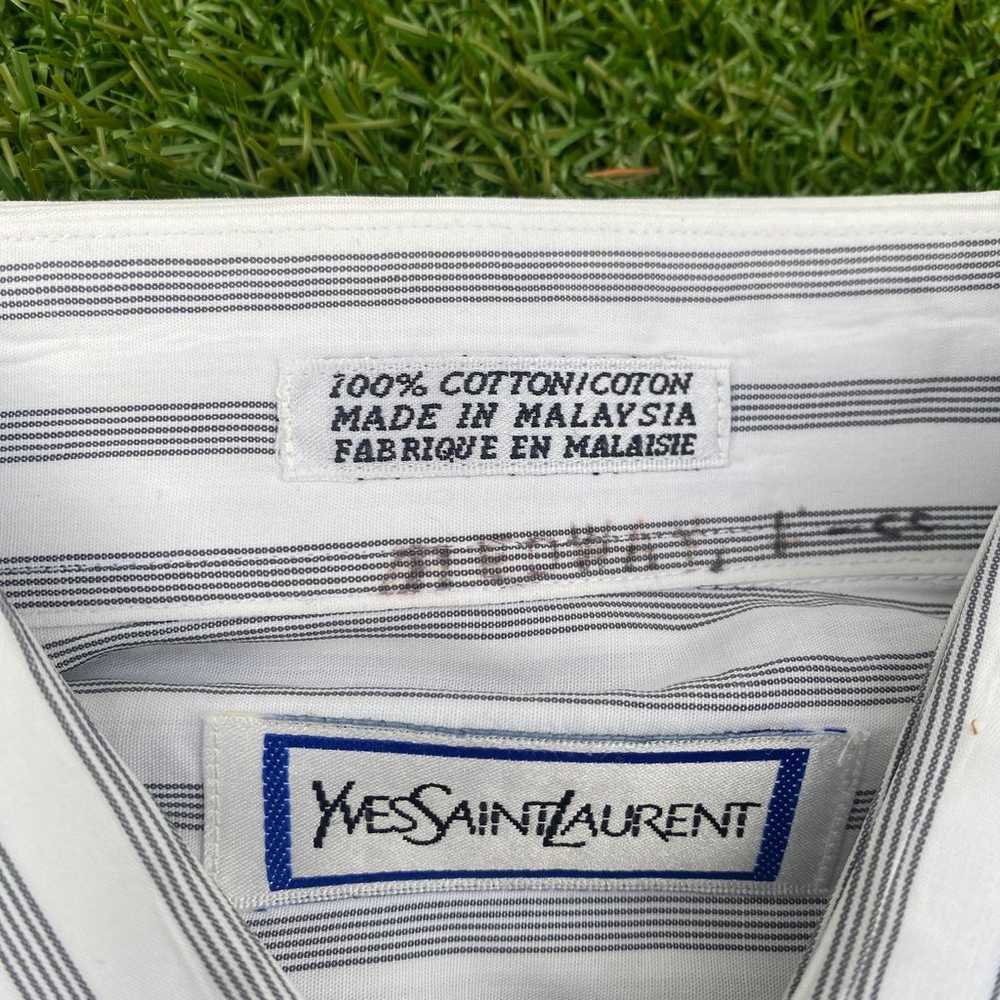 Yves Saint Laurent Vintage Pinstripe Dress Shirt - image 4