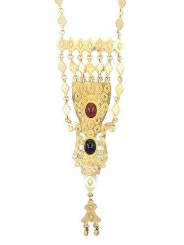 1960s Cabochon Pendant Necklace