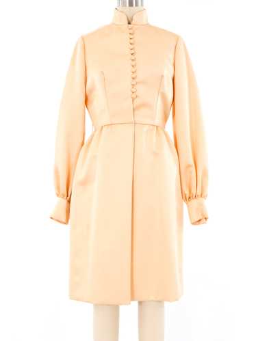 Geoffrey Beene Peach Satin Dress