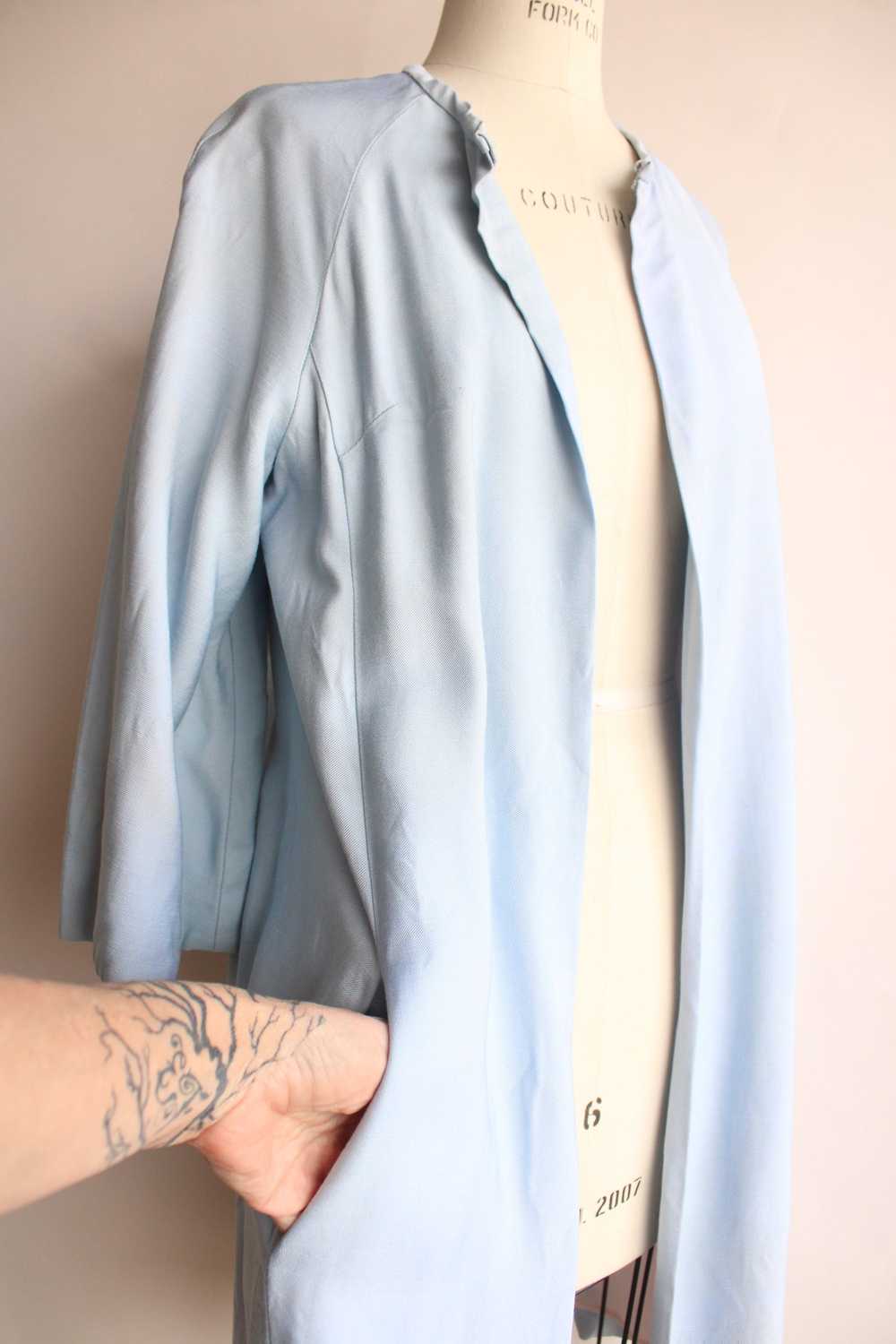 Vintage 1960s Emma Domb Pale Blue Dress with Matc… - image 3