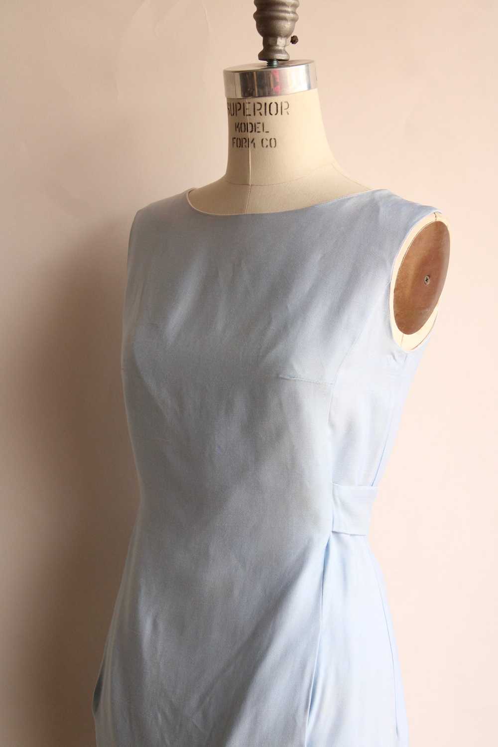 Vintage 1960s Emma Domb Pale Blue Dress with Matc… - image 9