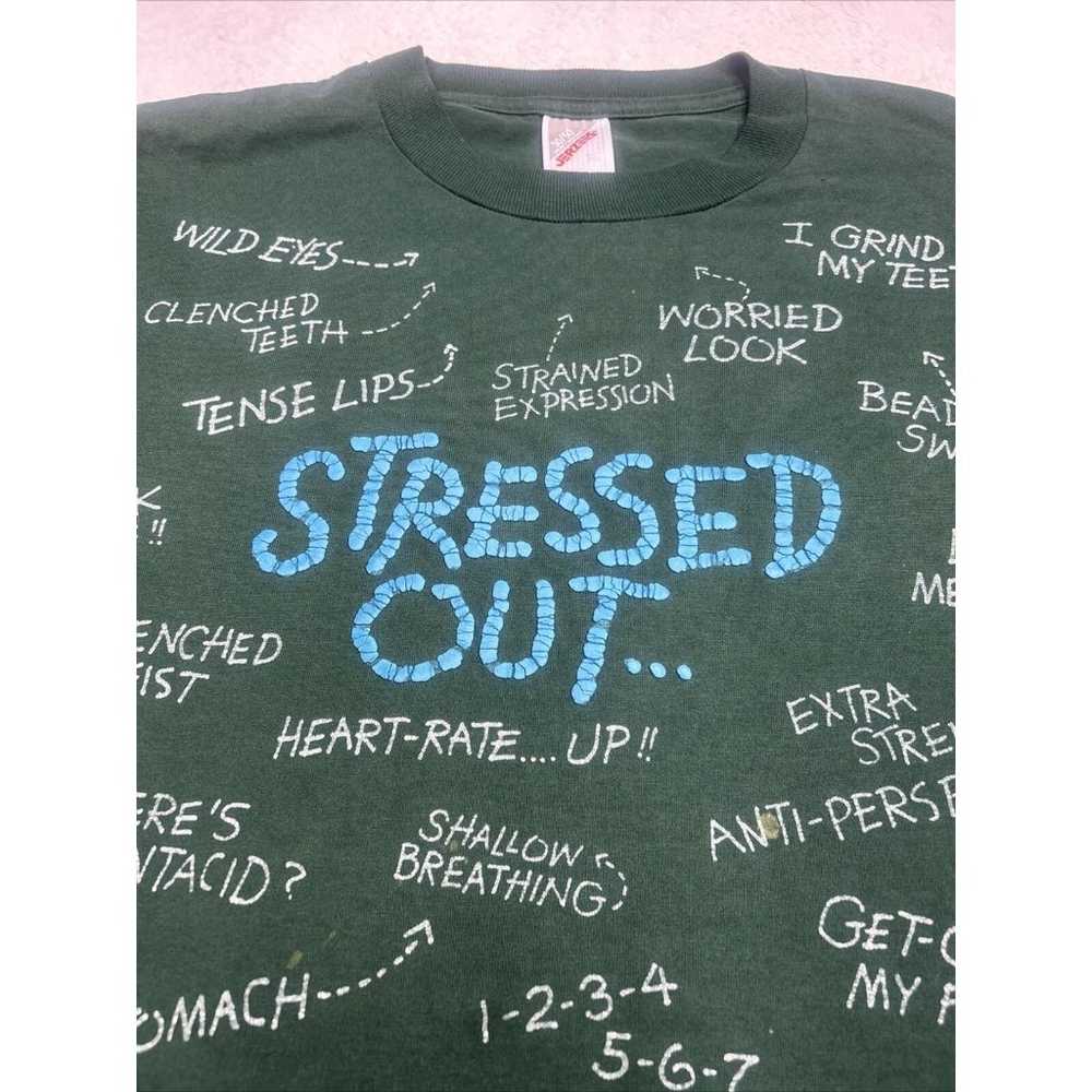 Vintage "Stressed Out" 1991 All Over Print Zany G… - image 3