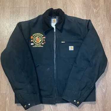 【希少】USA製 Carhartt Detroit jacket J01 BLK Carhartt J01 BLK Duck Detroit Work Jacket Men's Size 54