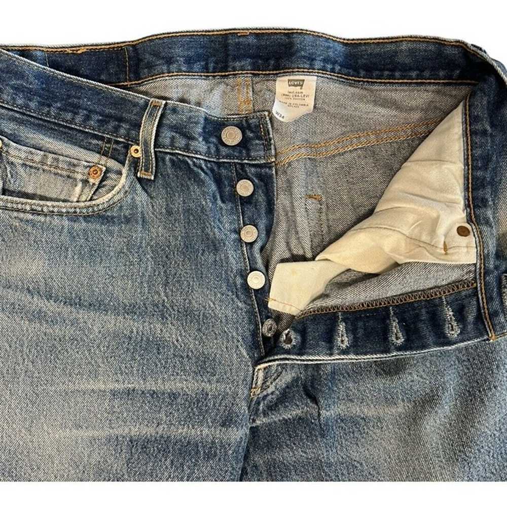 Vintage Levis 501xx Faded Blue Jeans 34 x 34 FIT … - image 5