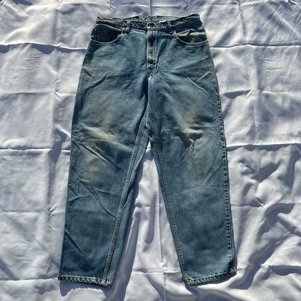Levi’s 560 Jeans Mens 38x32 Light Wash Blue Vinta… - image 3