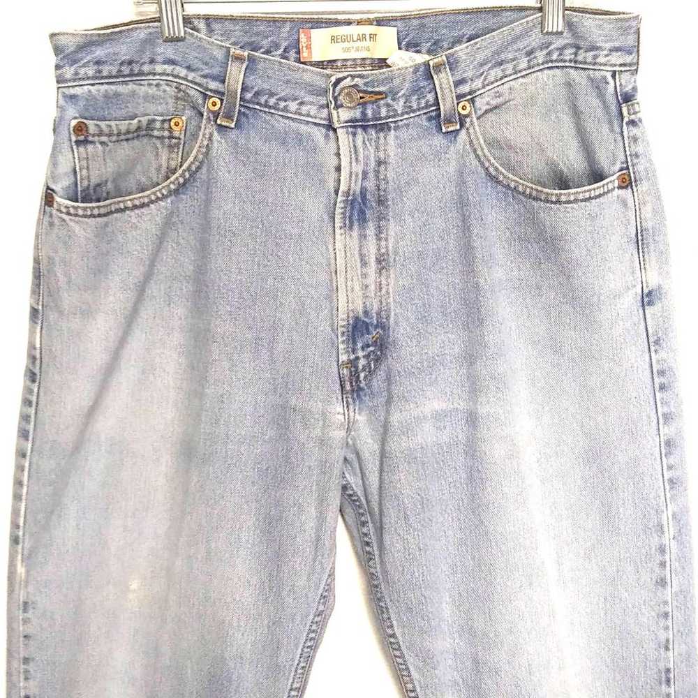 VTG LEVI'S 505 Straight Leg Jeans SZ 36 - image 2