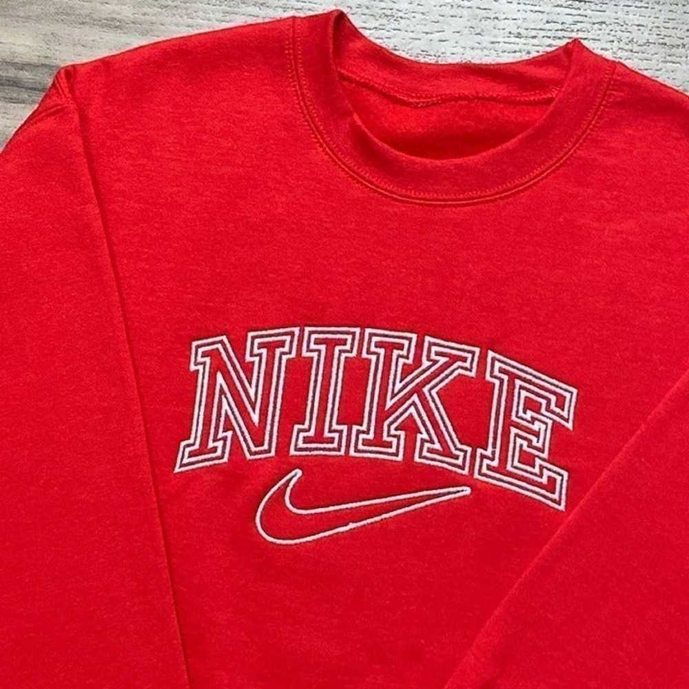 Men’s Red Nike Sweatshirt Size Medium - image 2