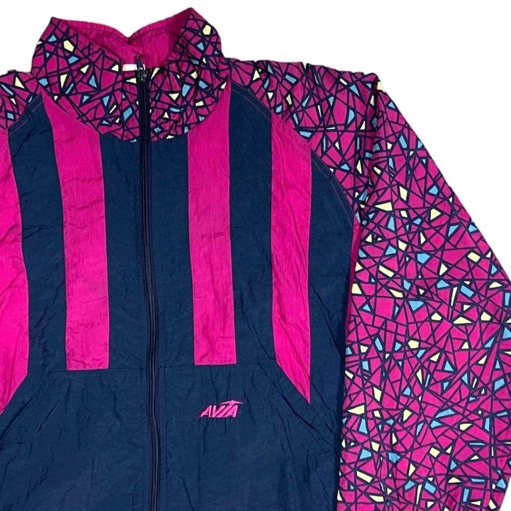 Vintage 80s 90s AVIA Zip Up Nylon TRACK Jacket - … - image 1