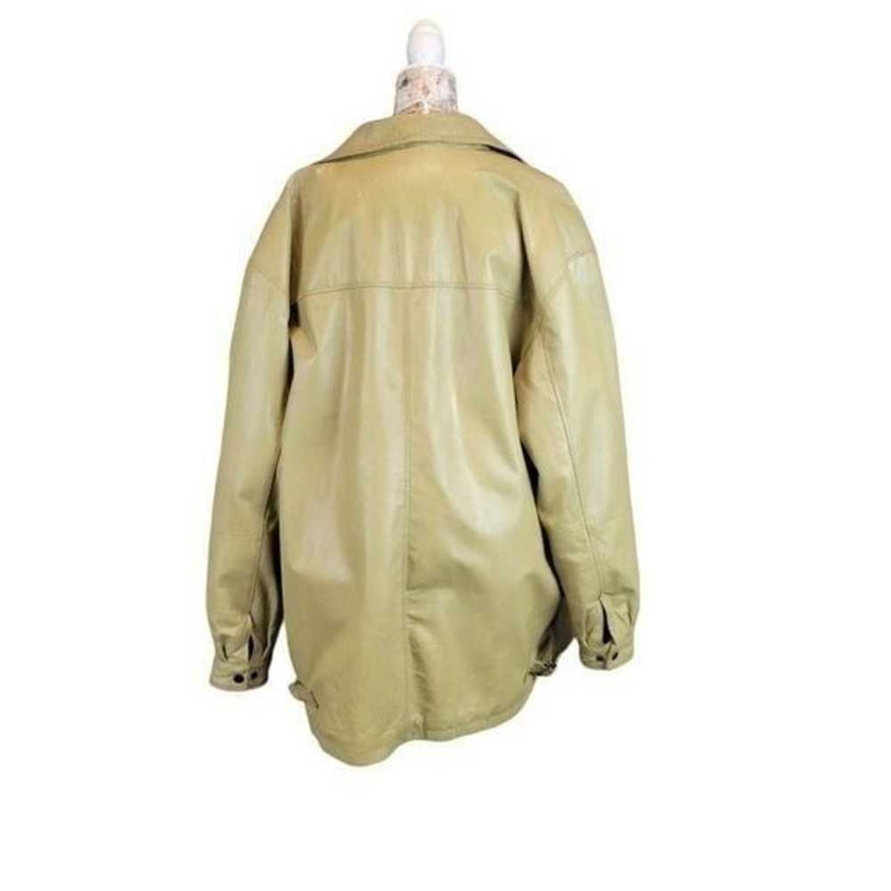 Vintage Hind Leather Tan 1970s Bomber Jacket Coat - image 3