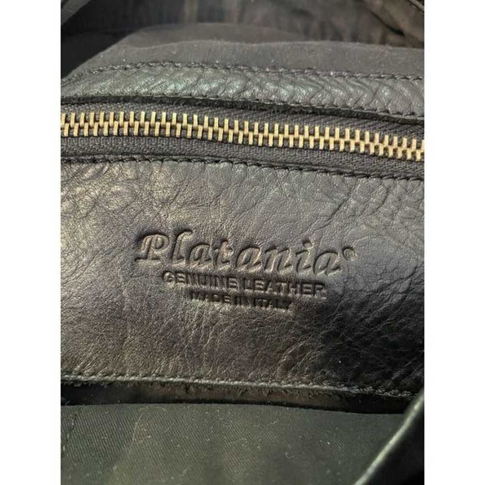 Platania Made In Italy Handbag Purse Satchel Blac… - image 10
