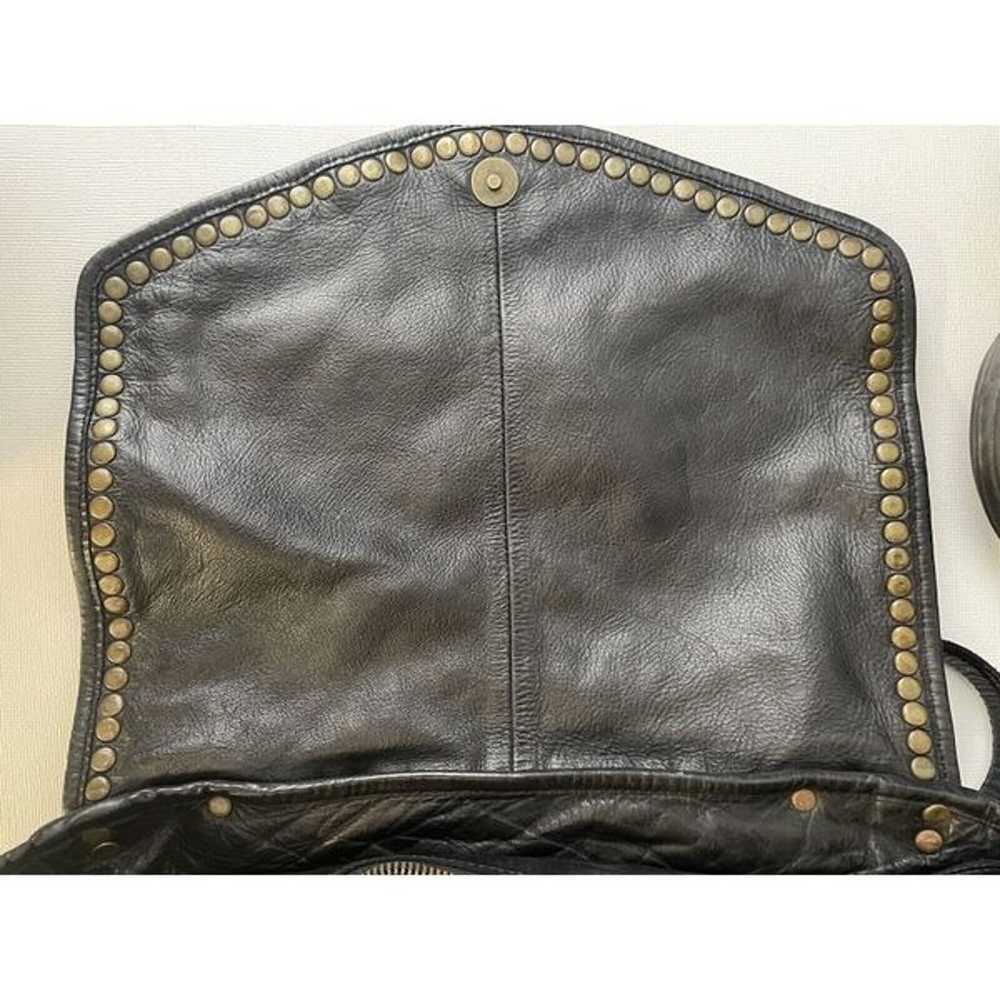 Platania Made In Italy Handbag Purse Satchel Blac… - image 7