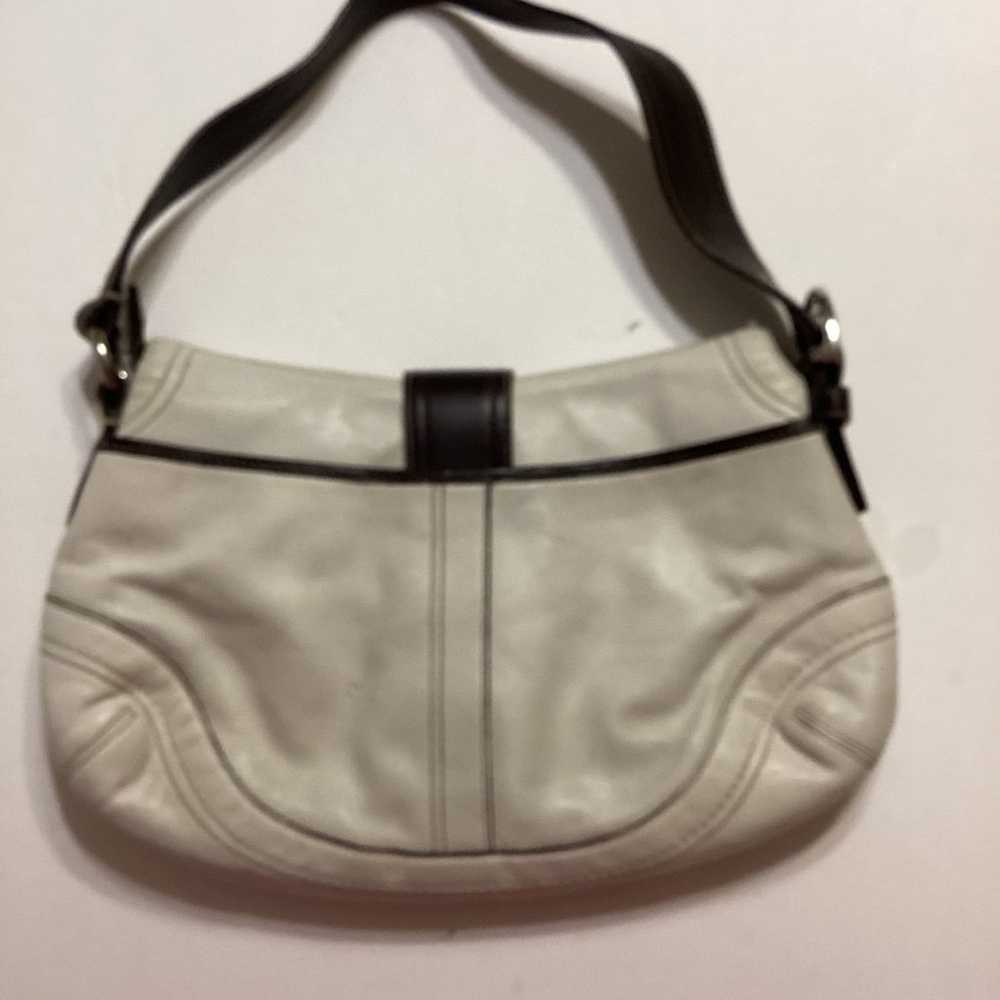 Coach White  & Brown  Leather  Shoulder Bag - image 2