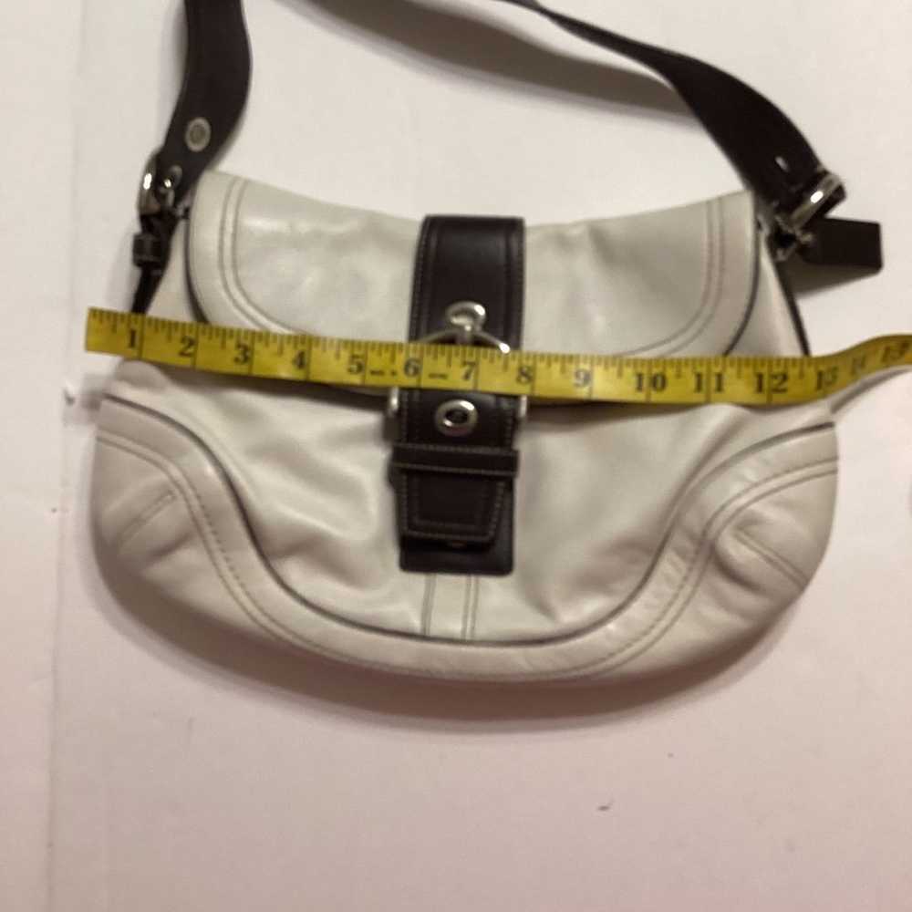 Coach White  & Brown  Leather  Shoulder Bag - image 6
