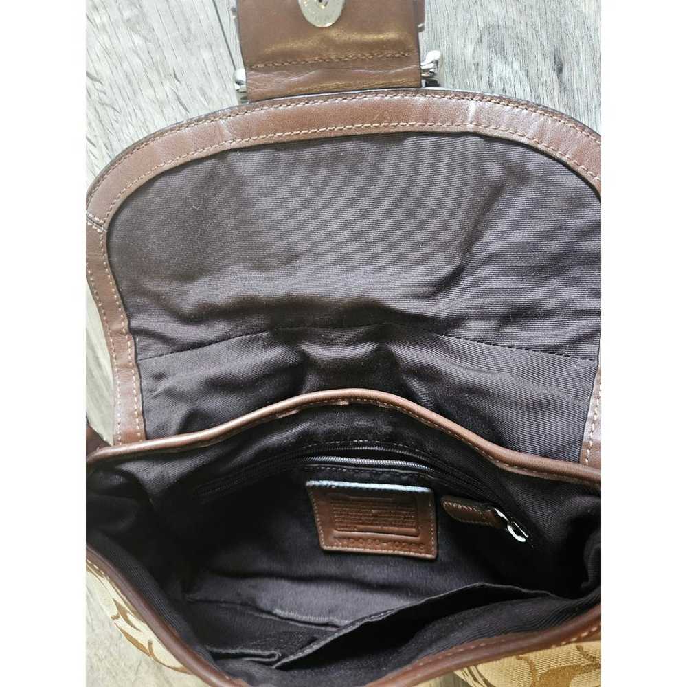 Brown Signature COACH handbag - image 7