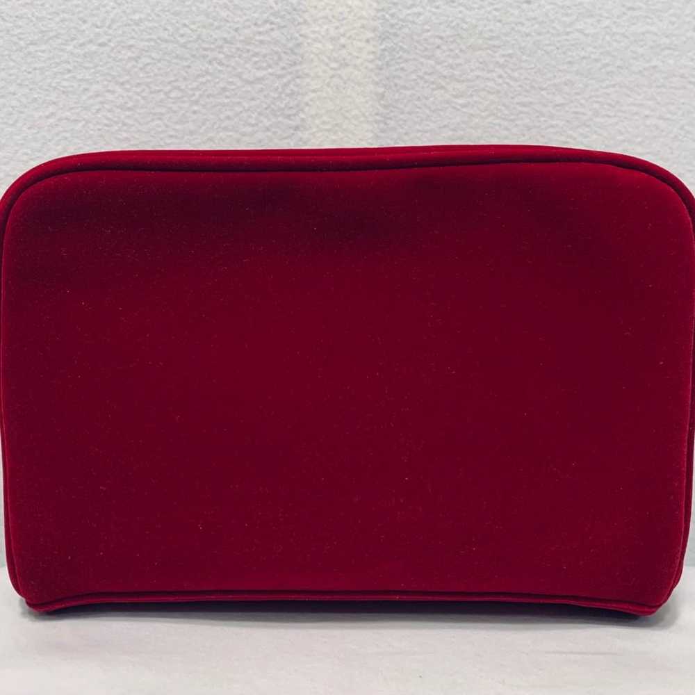 NWOT GUCCI Red Velvet Parfums Bag Cosmetic Case T… - image 2