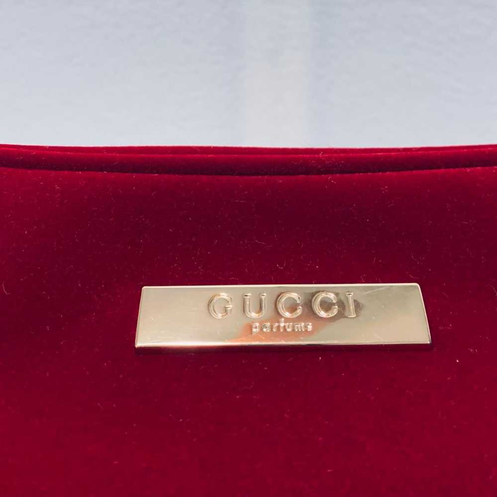 NWOT GUCCI Red Velvet Parfums Bag Cosmetic Case T… - image 7