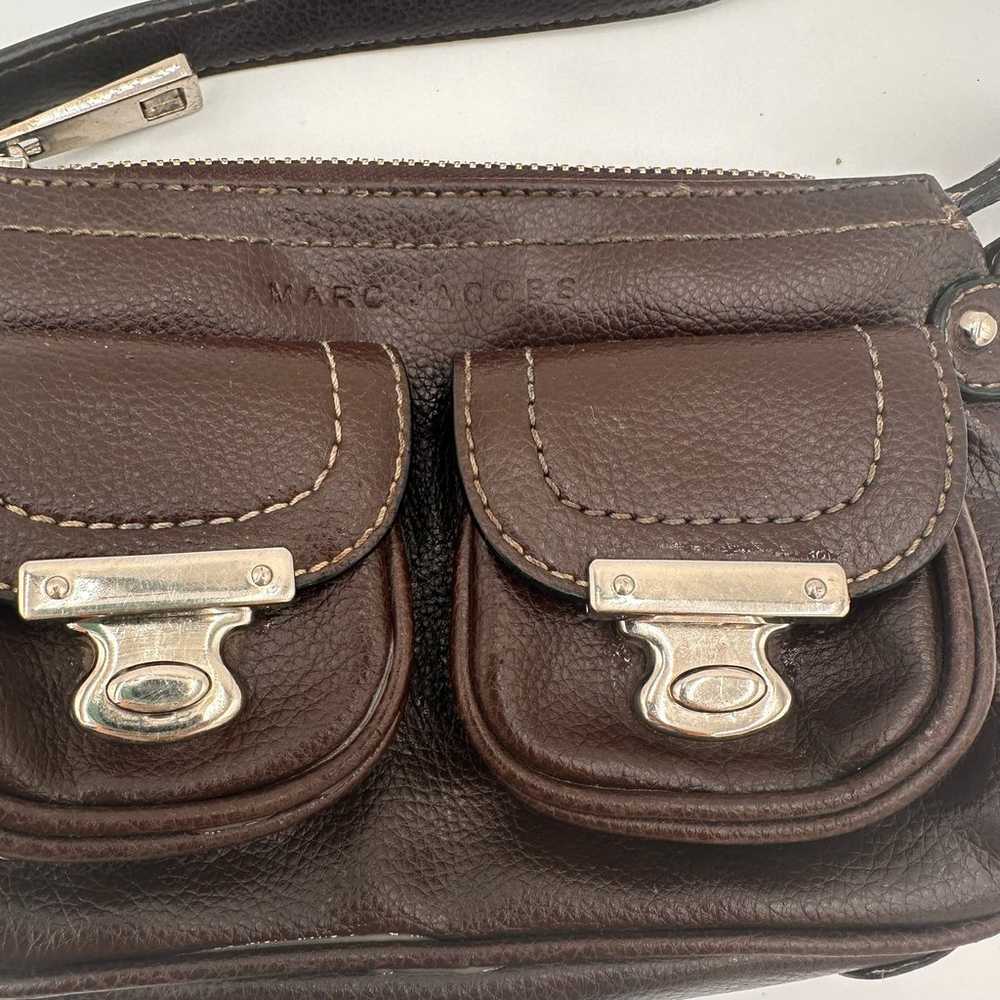 Marc Jacobs Brown Leather Sophia Mini Handbag Pur… - image 2