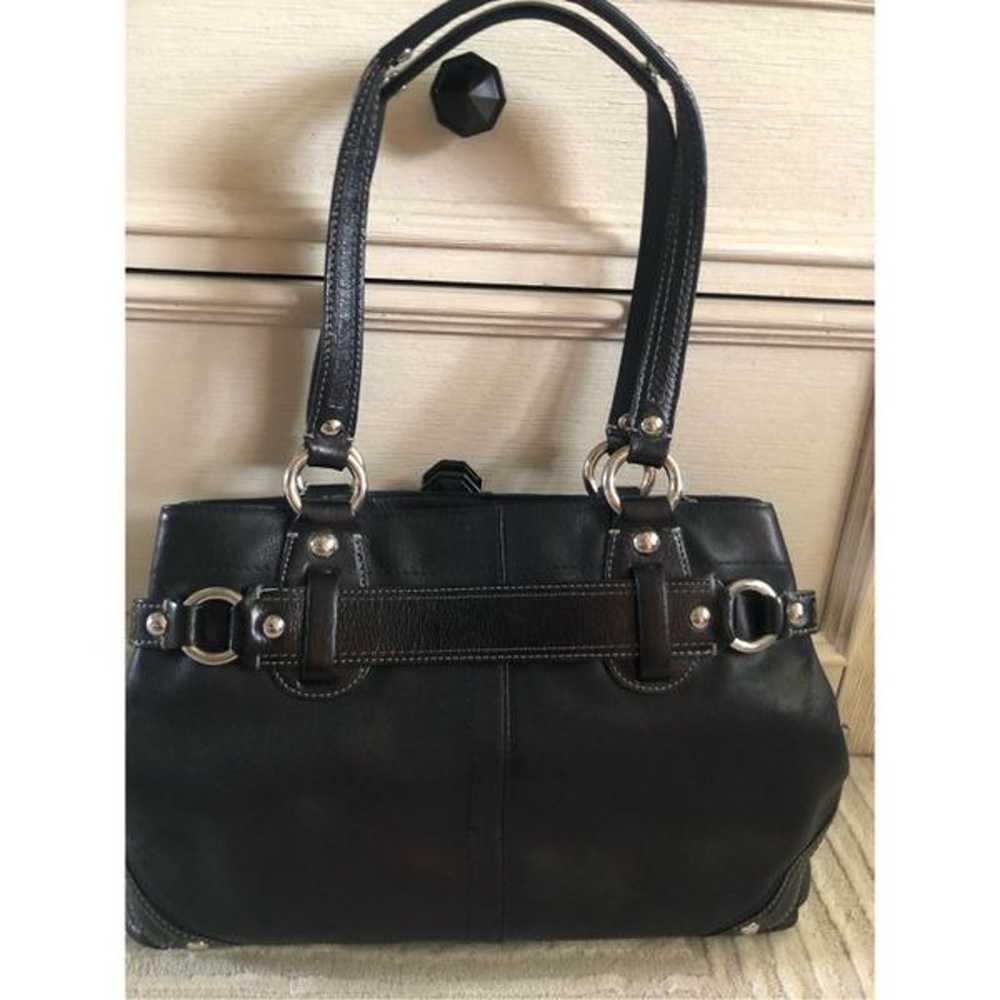 Coach 13236 Carly Black Leather Silver Accents Ca… - image 5