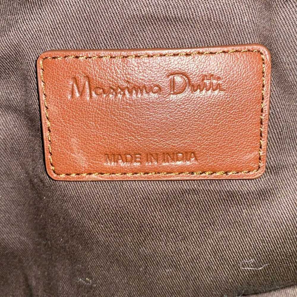 Massimo Dutti $250 Brown Leather and Blk Canvas T… - image 8