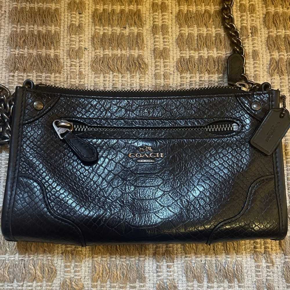 COACH mickie purse in exotic mix embossed leather - image 1