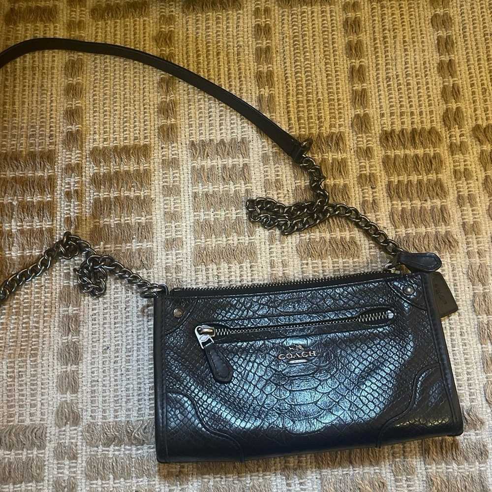 COACH mickie purse in exotic mix embossed leather - image 4