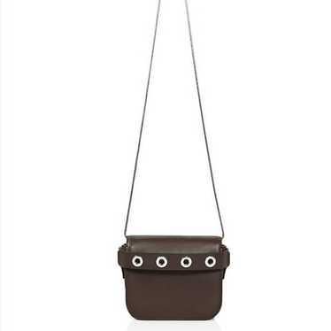 AllSaints Brown Leather Ikuya Clutch Crossbody Bag