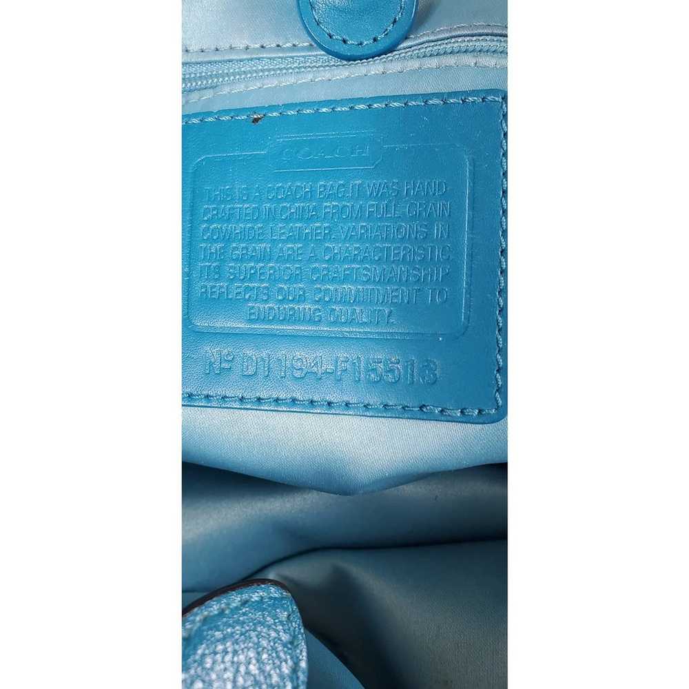 Copied - Coach Teal Leather Gold Hardware Snap To… - image 11