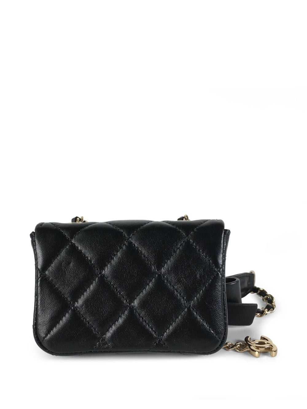 CHANEL Pre-Owned 2021-2023 Bow Classic Lambskin b… - image 2