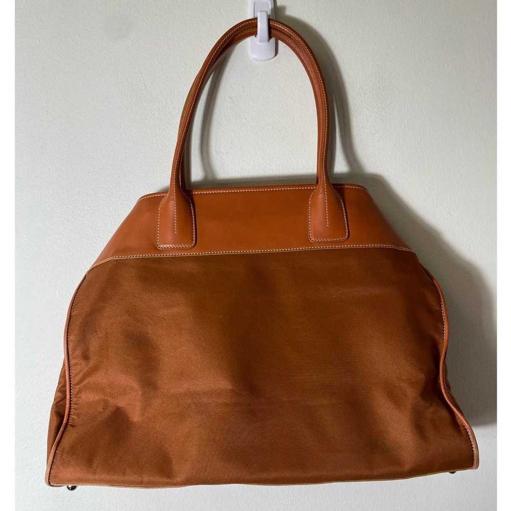 Tod's Brown Canvas and Leather Tote Bag Purse - image 3