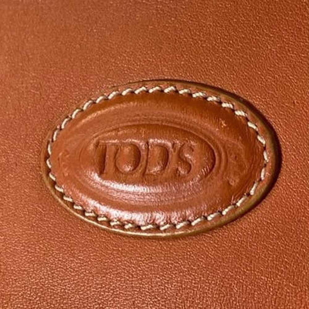 Tod's Brown Canvas and Leather Tote Bag Purse - image 6