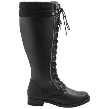 Torrid NWOB Knee Lace-up Sweater Boot Pebbled Faux