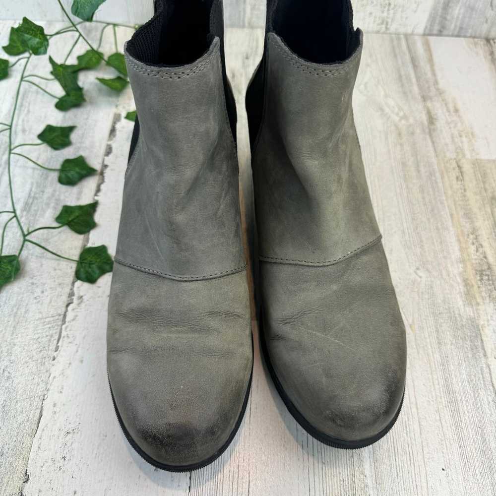 Sorel Womens Gray Suede Slip On Wedge Heels Ankle… - image 5