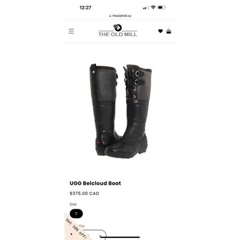 womens UGG Belcloud lined tall leather snowboots.… - image 3
