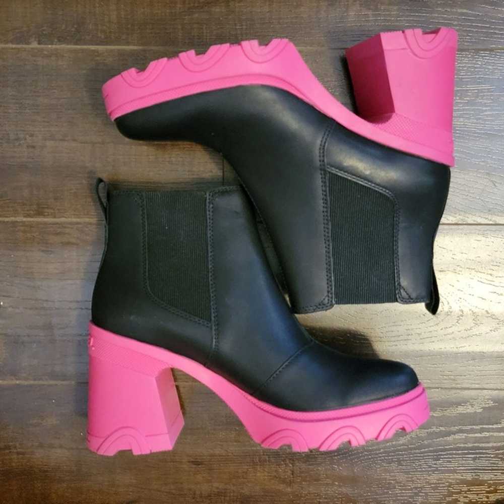 New Sorel Brex Heel Chelsea Boots Womens 9 Block … - image 6