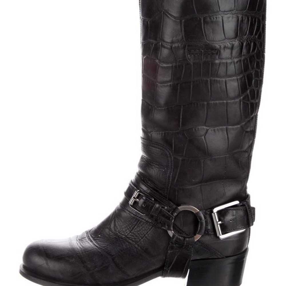 Christian Dior Black Motto Boots - image 3