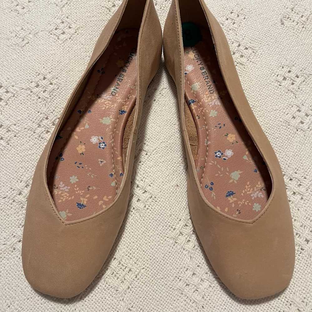 Lucky Brand Leather Flats Shoes Blush  SZ US 8 NEW - image 2