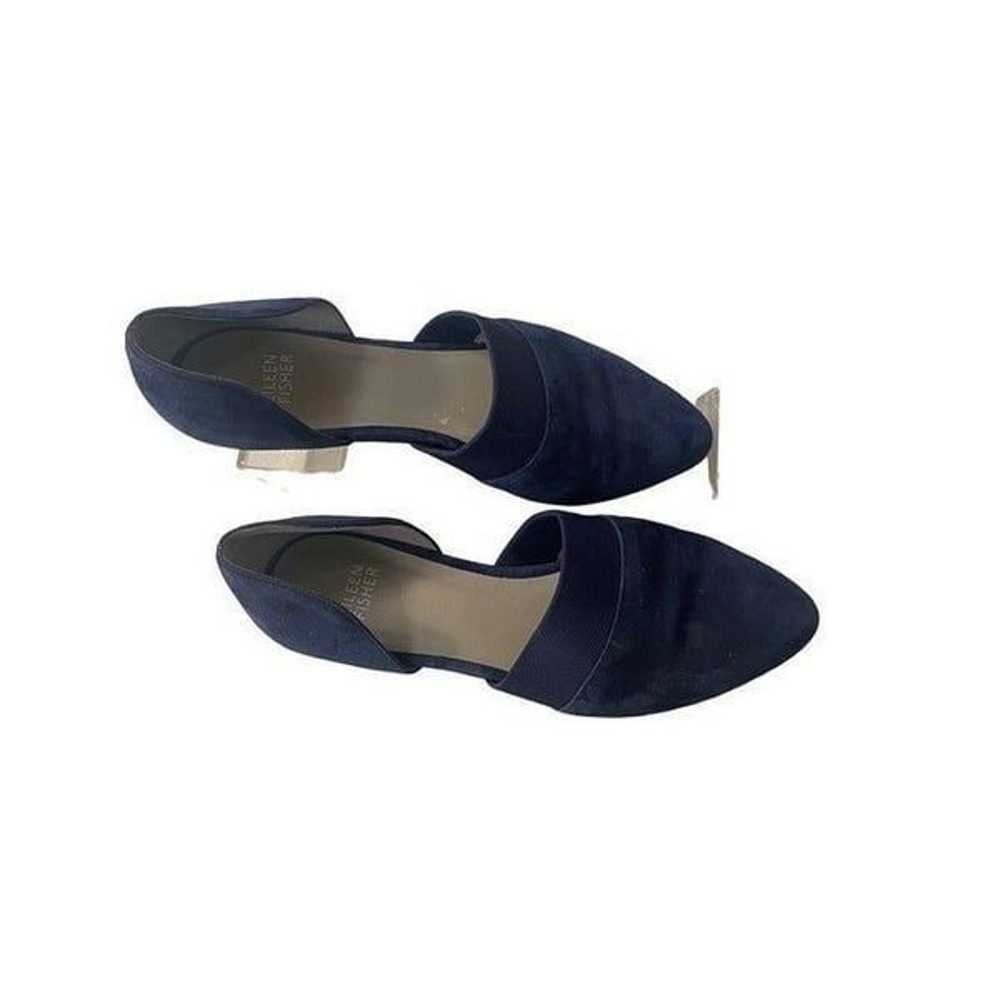 Eileen Fisher Vero Cuoio Flute Blue Suede Flat Po… - image 3