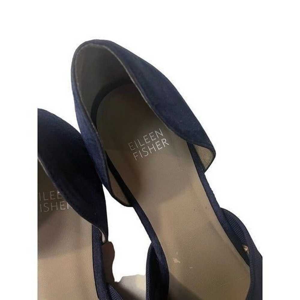 Eileen Fisher Vero Cuoio Flute Blue Suede Flat Po… - image 6