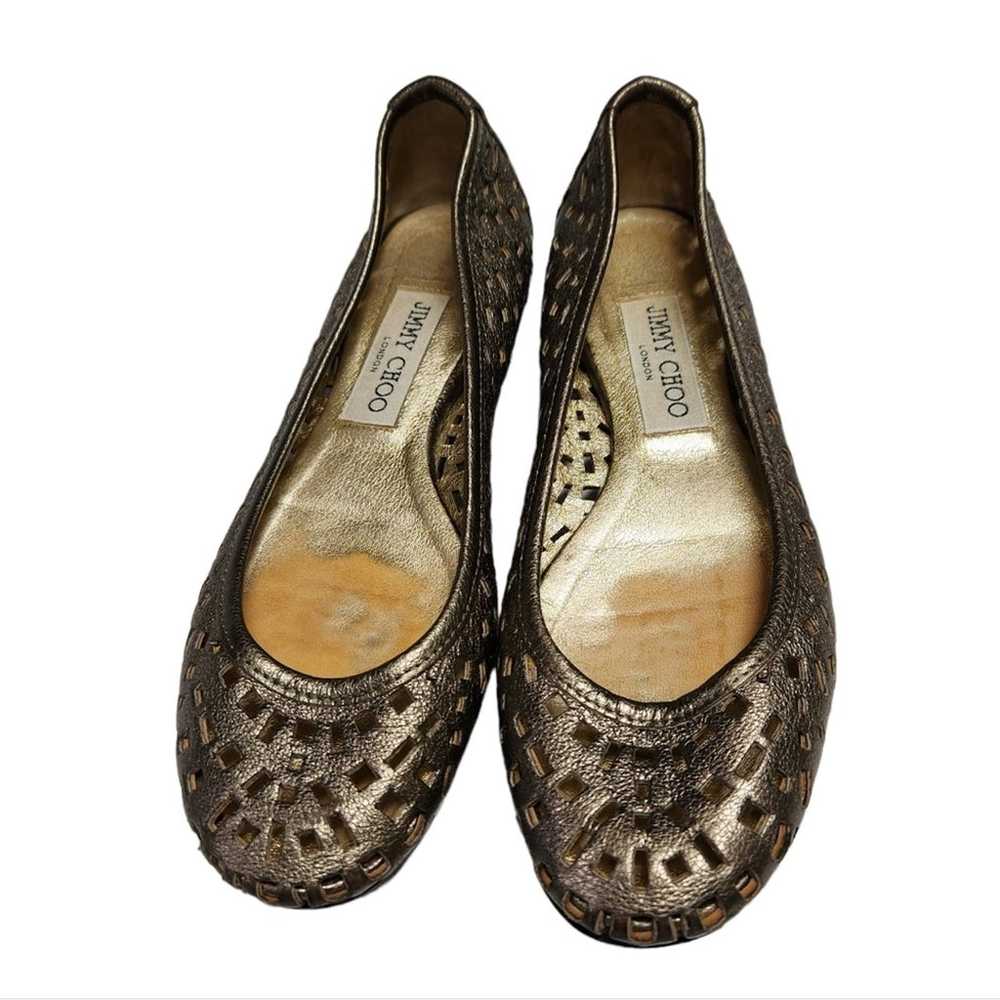 Jimmy Choo Classic Ballet Flats Round Toe Laser C… - image 2