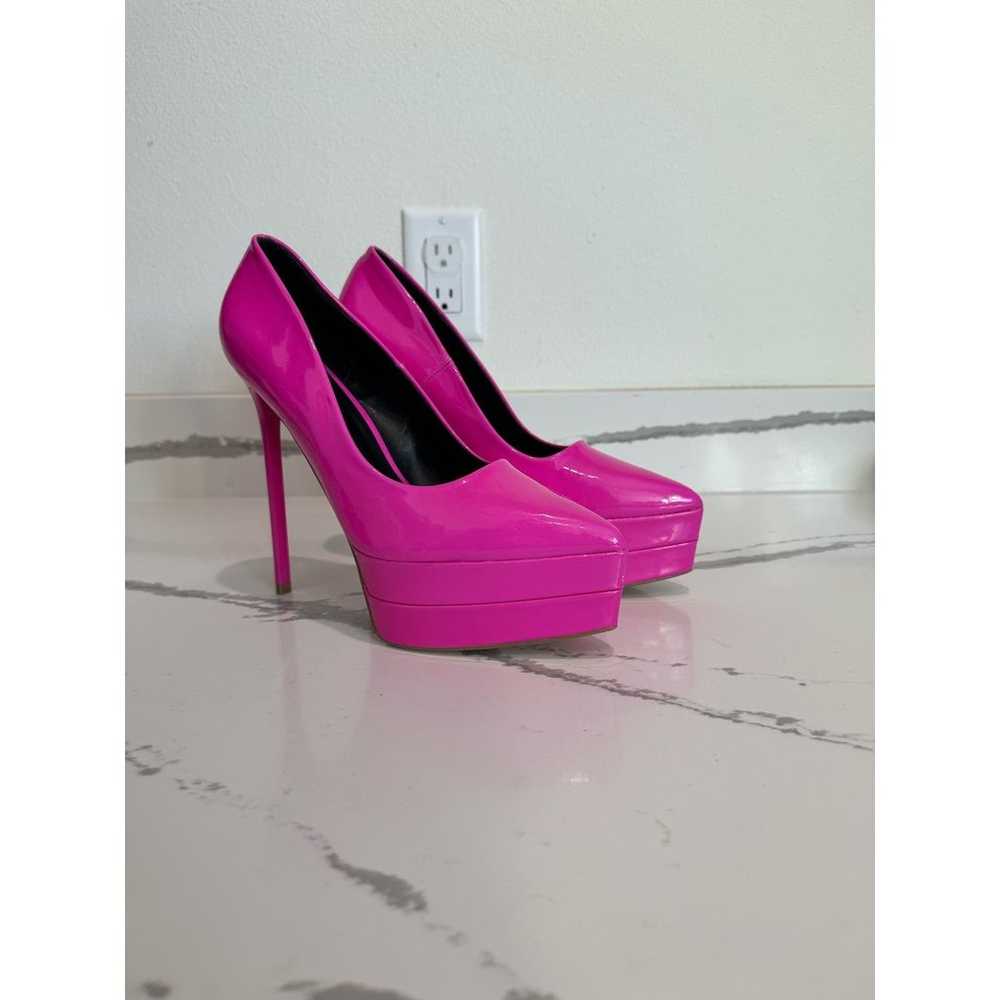 Liliana Pink Patent Leather Platform Stilettos 6"… - image 10